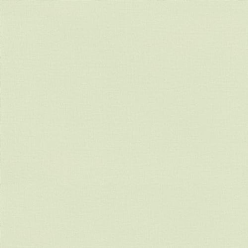 Rasch Tapete 447538 - Einfarbige Vliestapete in Hellgrün mit Leinenoptik, Textilstruktur aus der Kollektion Country Charme