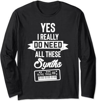 Synth Modular Analog Synthesizer Musikausrüstung T-Shirt Langarmshirt