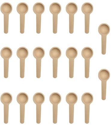 HSIXHAF 20 pcs Runder Holzlöffel Klein, Gewürze Löffel Kleine Löffel Holz, Mini Holzlöffel für Gewürze, Umweltschutz Mehrzweck-Holzlöffel, Kleine Holzlöffel für Salz, Gewürze, Kaffee, Honigkochen