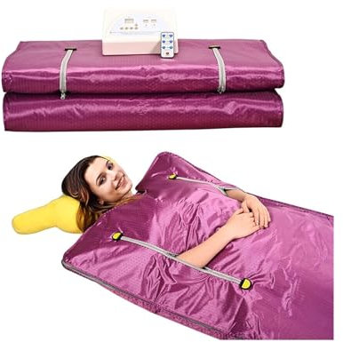 Couverture de sauna,sauna portable pour la maison, Couverture de Sauna à infrarouge lointain, SPA à domicile, 2 zones, couverture de Sauna pondérée for perte de poids, thérapie corporelle for la désin