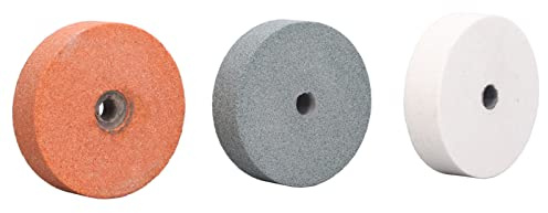 3Pcs Schleifscheibe, Schleifbockscheibe HSS, Metall Schleifscheibe Komplettes Schleif-Werkzeugset für Metall, Keramik, Hol