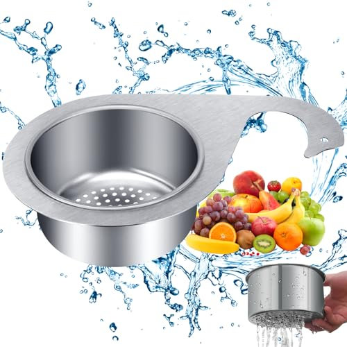 Siebkorb aus Edelstahl in Schwanenform,(11.1X5cm,Durchmesser 5cm) Drain Strainer Kitchen Sink, Multi-Functional Drain Basket, Swan Drain Rack,Zum Filtern Von Küchenabfällen Und Waschen Von Gemüse