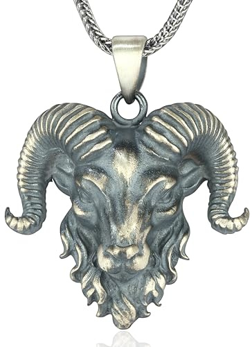 NAHLE Widder Halskette 925 Sterling | Silber Widder Kette Damen Herren Schmuck Halskette | Geschenk für Frauen Männer | inkl. Schmucbox ideal zum verschenken