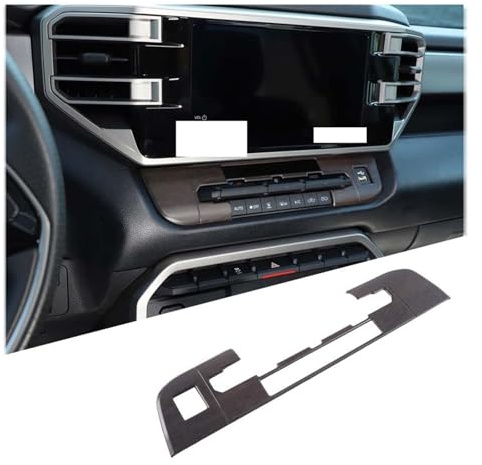 PNESHGTT ABS Carbon Fiber Compatible With Toyota Tundra Sequoia 2022 2023 Car Air Conditioning Mode Decorative Frame Sticker Car Interior Accessories(Oak wood grain)