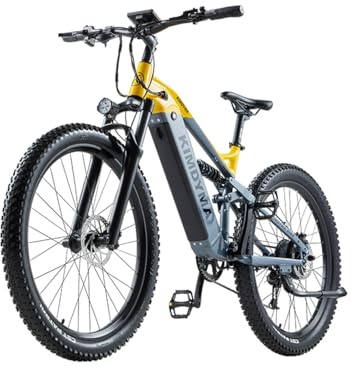 KIMDYMA K1 EBike E-MTB mit Doppelfederung 27,5 Zoll | 48V 20Ah Akku 160 km Reichweite | 80Nm Motor, 9-Gang & 27,5×2,8 Bereifung | Unisex Stadttrail Geländetauglich