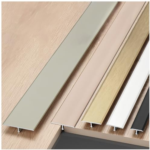CMJYMX 3Pcs 90cm Floor Transition Strip Door Divider Strip Transition Bar Ideal For Seamless Carpet, Laminate & Tile Edges, T Molding Trim Flooring Cover Strips(Gray,3cm/1.18in)