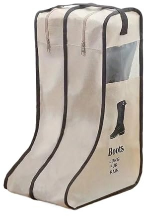 1 st multifunktionella stövelförvaringsväska med handtag, skoskydd lämplig för långa och korta stövlar - lätt design för förpackning resor och daglig användning, Beige-l, En storlek, En stil