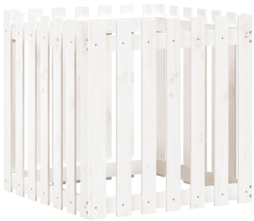 Genérico Jardinera diseño de Valla Madera Maciza Pino Blanca 70x70x70 cm,Casa y jardín,Jardín,Jardinería,Maceteros y jardineras-832463