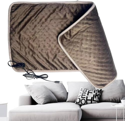 Coussin chauffant électrique – Couverture électrique douce pour la peau, coussin chaud avec câble de données d'extension, cousin chauffant thérapeutique |, confort pour les