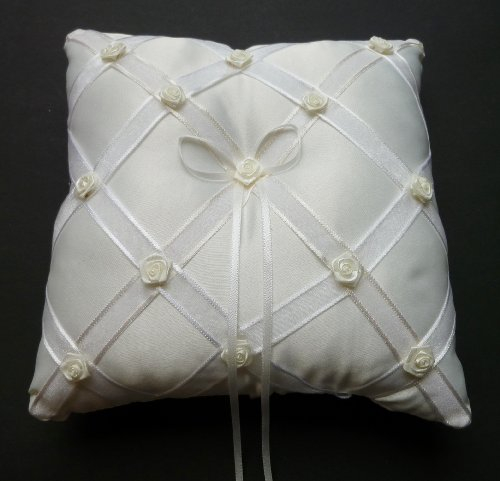 Ringkissen für Trauringe, champagner, 20 x 20 cm