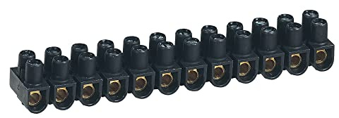 Legrand LEG98433 - Regleta de conexión (76 A 2 tornillos, 16 mm), color negro
