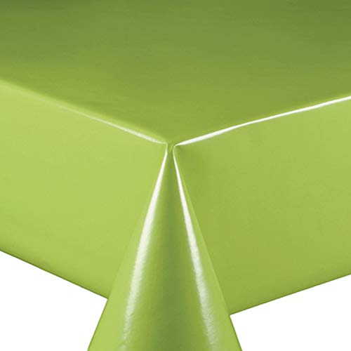 Wachstuch Wachstischdecke Tischdecke Gartentischdecke Glatt Uni Grün Breite & Länge wählbar 80 x 80 cm Eckig abwaschbar