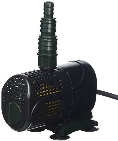 Blagdon Pump for Outdoor Water Feature, High Performance, Adjustable Flow Valve, Pre-Filter Cage Reduces Blocking, Economical, Compact, 3 Hose Fittings, Max Flow Rate 1,000 Litres per Hour, Black