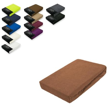 Sábana bajera ajustable de rizo, 60-70 x 140 cm, color turrón