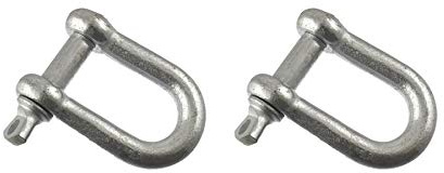 AB Tools 10 mm Verzinkt D-Schäkel 2ER Pack Chandlery DK 03.
