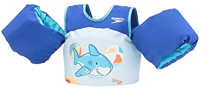 Speedo Kids' UPF 50+ Begin to Swim Printed Neoprene Swim Vest (Blue)