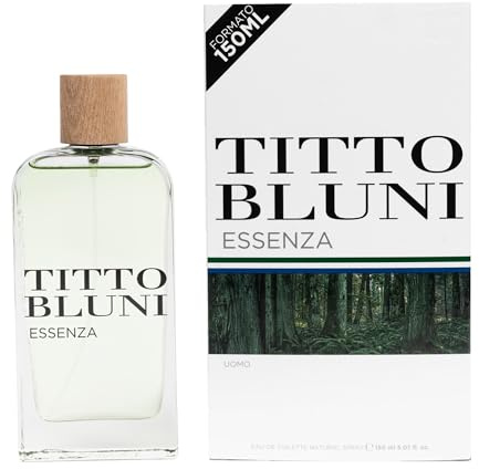 TITTO BLUNI - Essenza Uomo 150 ml, Colonia Hombre, Perfume Formato Spray, Eau de Toilette Natural y Masculina, Aroma Cítrico Especiado, Fragancia Fresca y de Larga Duración