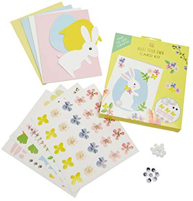 Talking Tables Bastelset zur Herstellung von Osterkarten für Kinder - Packung mit 12 Stück | Beinhaltet Umschläge, Aufkleber und Dekorationen, Kunstzubehör für Kinder, lustige Aktivitäten und kreative Geschenke
