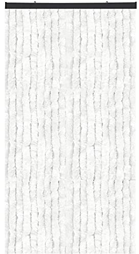 Bestlivings Flauschvorhang in Sondergröße - Türvorhang Breite: 100cm - Länge: 275cm, Weiß