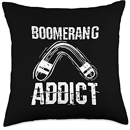 Funny Boomerang Addict Boomerang Wielder Boomerang Throw Pillow