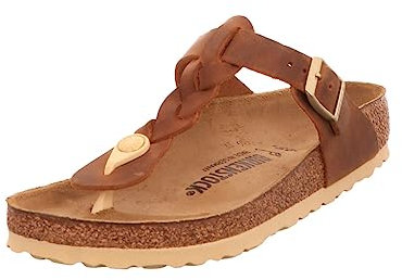 Birkenstock 1021355 Gizeh Braided cognac, Oiled Leather INFRADITO Donna, Cognac EU 37