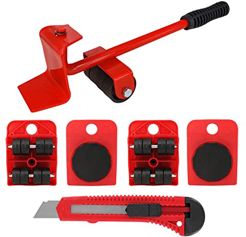 Möbelheber Möbelroller 6-TLG Möbel-Transportroller Set Möbelgleiter | Lastenheber, drehbare Möbelrollen, Transporthilfe