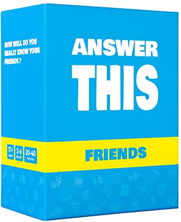 Answer This Friends - Engelska - Hur Väl Känner Du Din Familj och Vänner? - Roligt Kortspel för Tonåringar & Vuxna - Perfekt för Konversationer