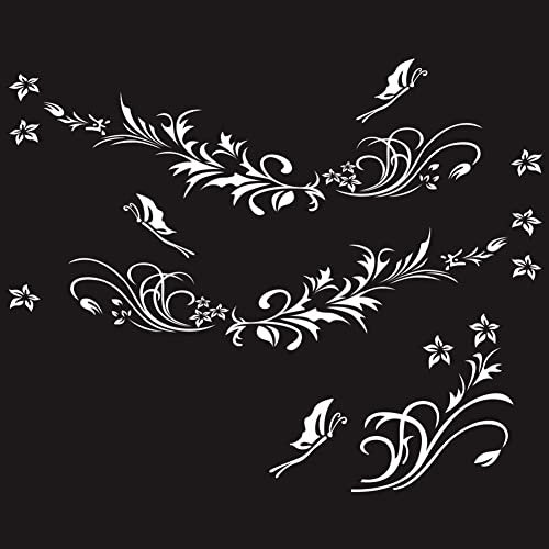 3D Blumen Auto Aufkleber für Motorhaube Vinyl Autoaufkleber Auto Personalisiert Aufkleber Wasserdicht Karosserie Aufkleber Graphics Racing Sportstreifen Aufkleber Auto Dekoration Styling Aufkleber