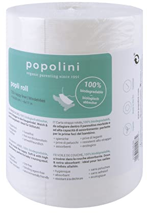 Popolini Popli Roll Vlieseinlage f??r Stoffwindeln, Rolle mit 120 Blatt