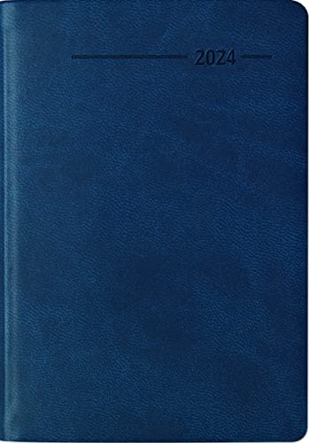 Taschenkalender Buch Tucson blau 2024 - Büro-Kalender - 8x11,5 cm - 1 Woche 2 Seiten - 144 Seiten - Notiz-Heft - Alpha Edition