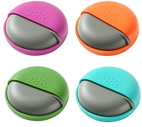 LICHENGTAI Rund Tablettenbox Pillendose Klein Für Unterwegs, Mini-Reise Tragbar Pillenbox Klein Tablettendose Wochenbox Tabletten für Vitamine, Fischöl und Tablets, 4 Stück