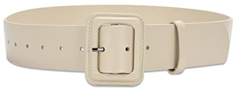 LumiSyne Cintura Larga In Pelle Per Donna Tinta Unita Classico Fibbia Quadrata Grande Cintura In Vita Da Donna Vintage Cintura Cinch Cintura a Vita Alta Per Vestito Camicia Tuta Soprabito Abito