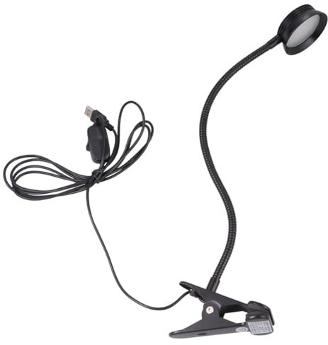 DOITOOL Klemmleuchte Mit Usb-anschluss Led-leseleuchte Mit Flexiblen Schwanenhals Helligkeitsregelung Tragbar Für Buch Regal Schrank Etc
