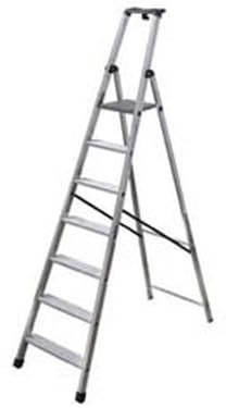 1PEZZO SCALA IN ALLUMINIO QUADRA EN131-10 gradini cm.65x14x288h (228h pedana) kg.12,0