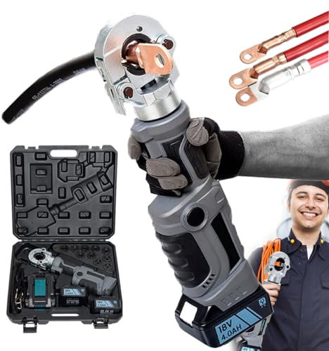 Pinza crimpatrice per tubi idraulici Alimentata a batteria, Pinza crimpatrice idraulica elettrica, Pinza per capicorda, Pinza crimpatrice idraulica leggera portatile per terminali in rame e