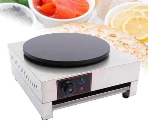 Machine à crêpes, crêpière 3000 W, 110 V ~ 240 V, 40,6 cm, poêle à crêpes électrique avec un type de tiroir chauffant et plateau antiadhésif extractible de 40 cm for roti, tortilla