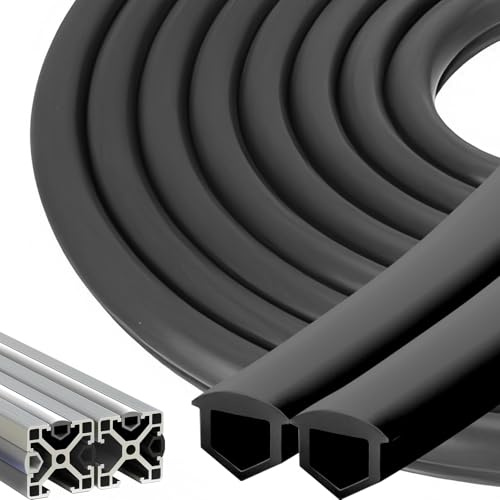 12 mètres de bande de protection en aluminium pour profilé 30x30, 40x40 avec rainure 8 - Accessoires pour profilé en aluminium - Protection anti-poussière - Couverture souple - Joint d'étanchéité en