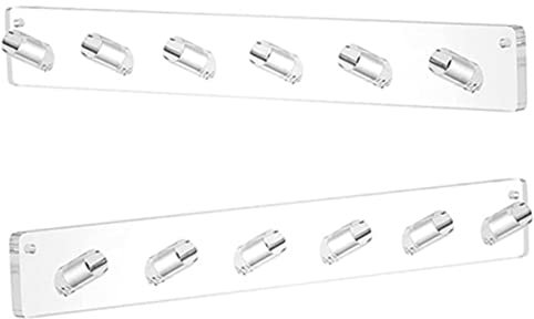 Yardenfun 2stücke Schmuckaufhänger Für Wand Halskettenhalter Organizer Aus Acryl Mit Haken Für Schmuckaufbewahrung Halskettenaufhänger-wand Armbandhalter Halskettenaufbewahrung