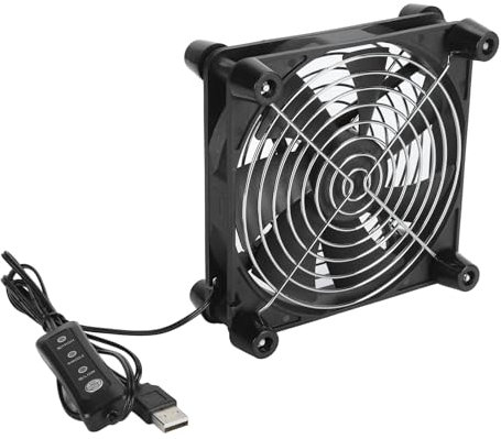 140mm Dual Ball Bearing Cooling Fan, 7 Blades Case Fan, 2800RPM High Airflow PC Fan, Adjustable Speed, USB Powered Computer Case Fan