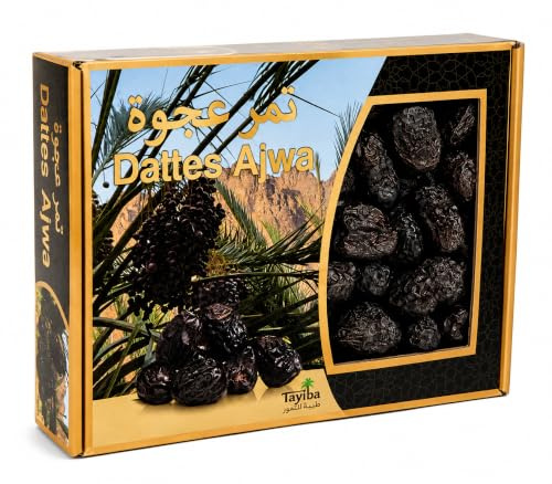 Dattes Ajwa Tayiba d'Arabie Saoudite Gros Calibre 900g | Tamr, Région de Médine, Goût unique