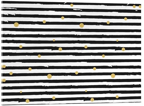 Posterlounge Gold tanzt mit Schwarz und Weiß Acrylglasbild 18 x 13 cm Schwarz-Weiß Wandbilder Wanddeko
