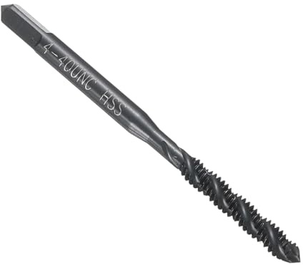 QUARKZMAN Tarauds À Filet Hélicoïdal 4-40 UNC H2 Taraud Pour Machine | Acier Rapide M2 (HSS6542), Outil De Réparation De Taraudage Revêtu De Nitrure