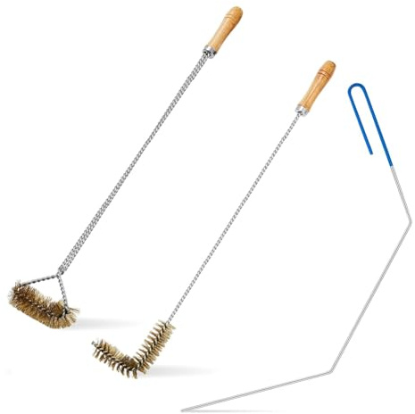 Steowsey 3 Pcs Fryer Cleaning Tools,Stainless Steel Deep Fryer Cleaning Tools,Basket Fryer Brush,Air Fryer Cleaning Brush Tools