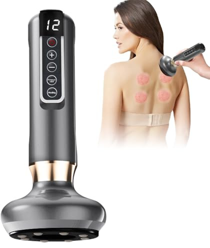 Cellulite-Massagegerät, Schröpfmassagegerät Gegen Cellulite mit 12 Gängen, Schröpfgerät zur Reinigung der Meridiane, Verstellbares Handmassagegerät Für Bauch, Taille, Arme, Beine