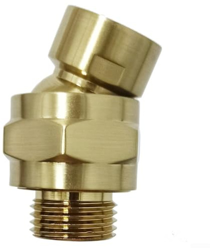 Sileduove Rallonge de pommeau de douche en acier inoxydable avec connecteur pivotant pour systèmes de douche à effet pluie fixe Doré G1/2