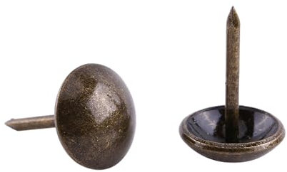 Naboni per tappezzeria, chiodi per tappezzeria vintage di ferro da 100 pezzi di ferro mobili in bronzo mobili divano decorativo tack pollice con perno a spillo per perno a perno (11 * 17mm)