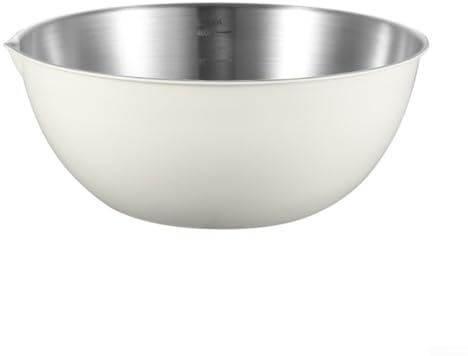 Bol mélangeur en acier inoxydable avec bec verseur en acier inoxydable 304, conçu pour la cuisson, la préparation de salades, le mélange de pâte et le nettoyage facile (28 cm)
