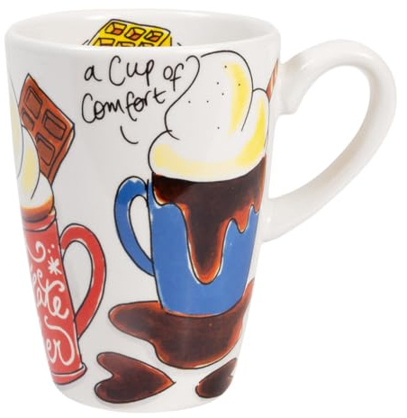 Blond Amsterdam XL-Becher Cozy Days Heiße Schokolade, 500ml | Keramik, Mazagranform, Für Kakao & Tee, Mikrowellengeeignet, Handwäsche empfohlen