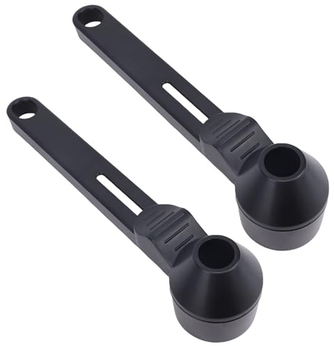 Ahgsup Paquete de 2 Embudos de Cuchara de café con Raspador Autonivelante, 2 Cucharadas de Cuchara Medidora para Cápsulas Reutilizables, Proteína en Polvo y té, Diseño a Prueba de
