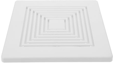 CALLARON Cubierta Cuadrada de Color Blanco con Resorte para Extractor de Aire de Baño, Rejilla de Ventilación y Fácil Mantenimiento para Hogares
